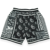 Black Paisley Shorts (I)