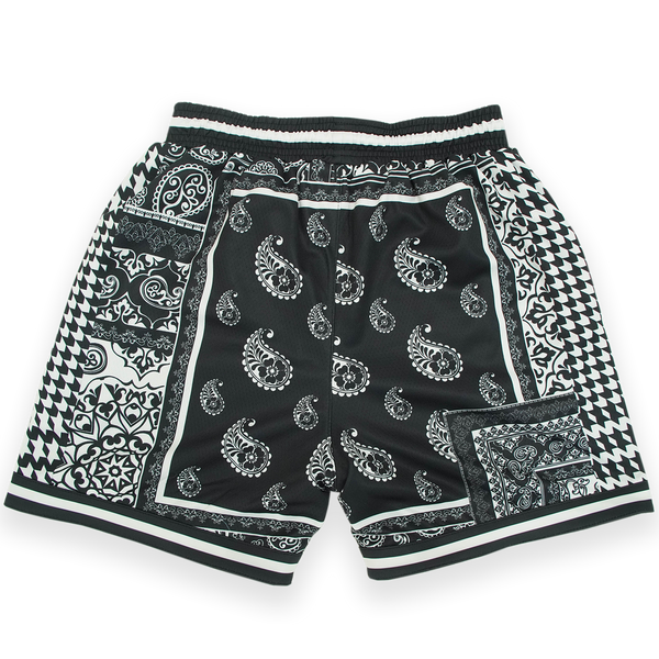 Black Paisley Shorts (I)