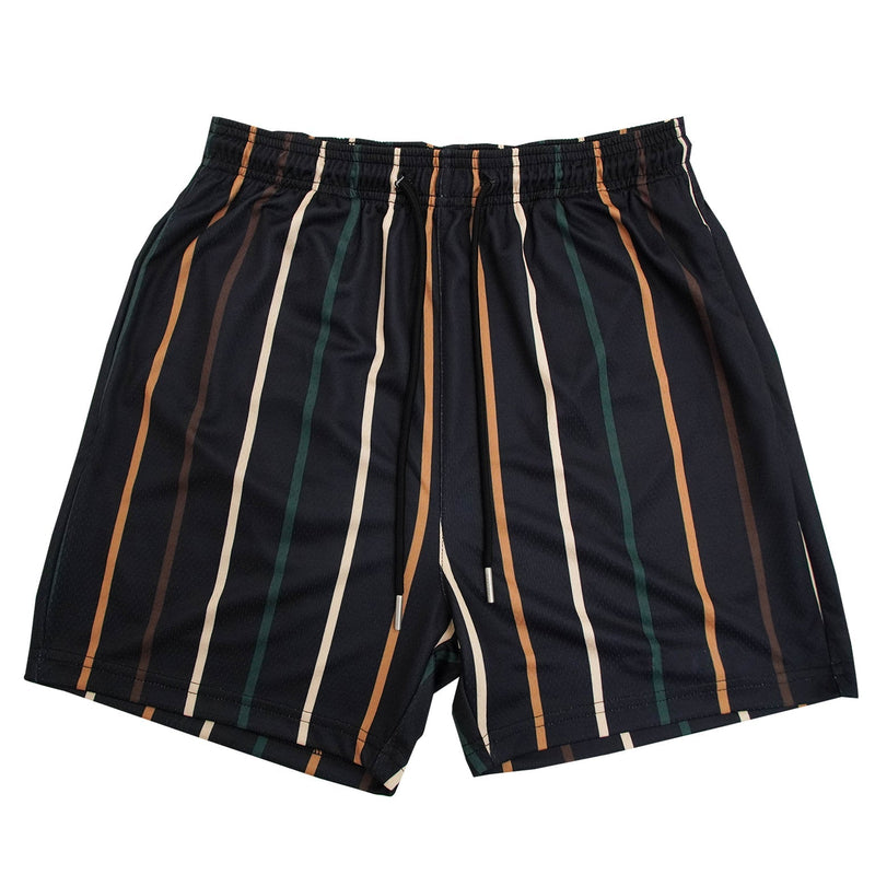 Black Striped Shorts