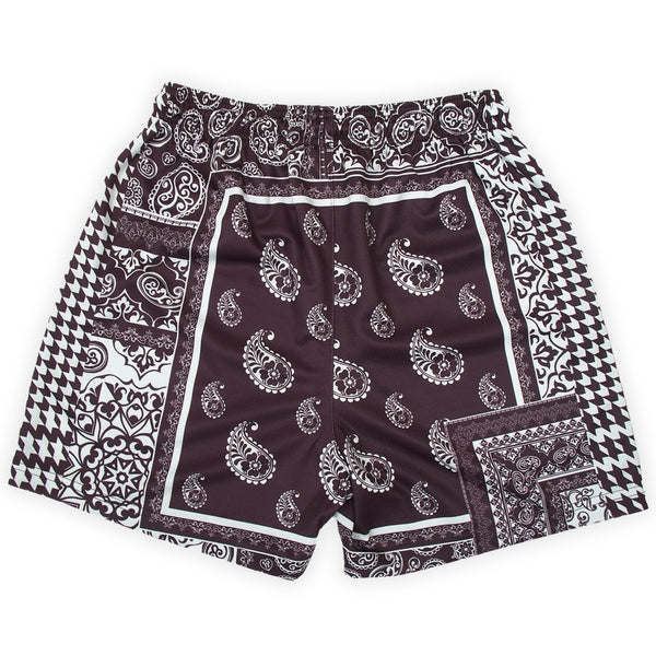 Brown Paisley Shorts (I)